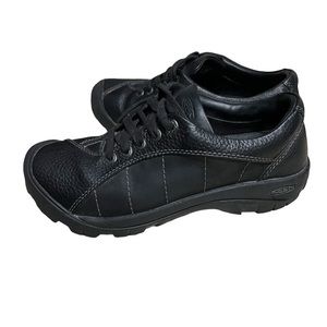 Keen Shoes Womens Sz 8 Presidio 1011400 Black Leather Hiking Walking Sneakers